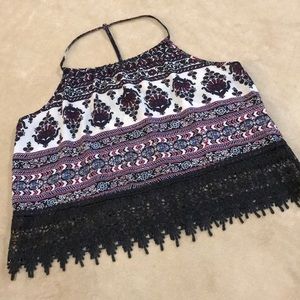 LA Hearts floral print tank top